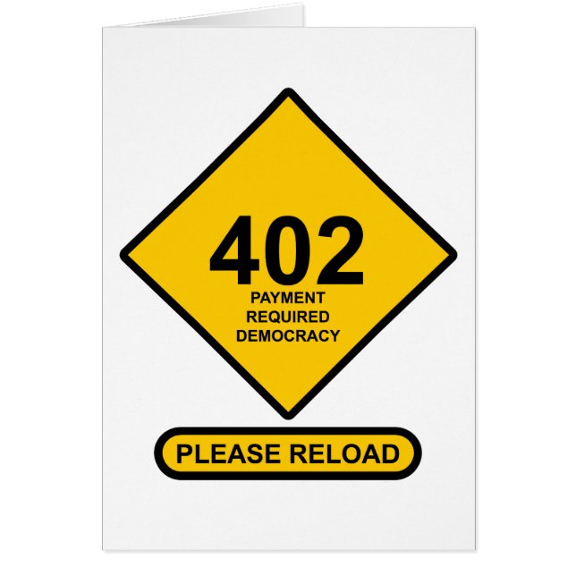 Erreur 402 : Paiement Requis Démocratie (Devant)