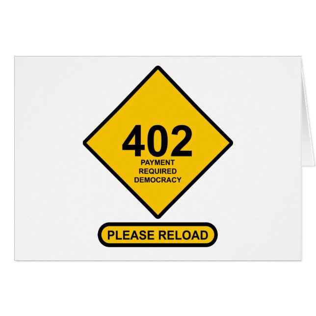 Erreur 402 : Paiement Requis Démocratie (Devant horizontal)