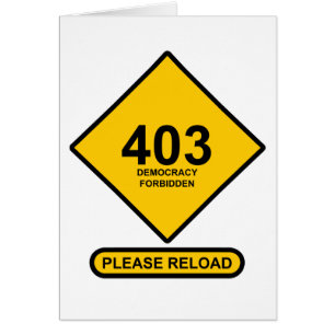Erreur 403 : Démocratie interdite