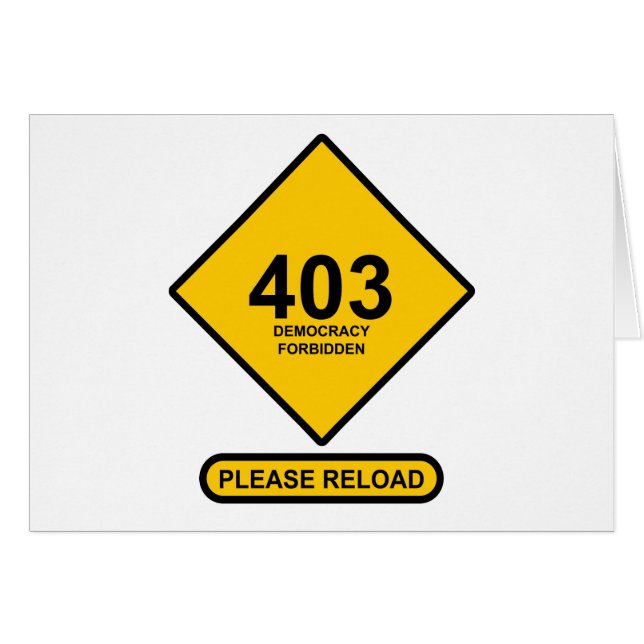 Erreur 403 : Démocratie interdite (Devant horizontal)