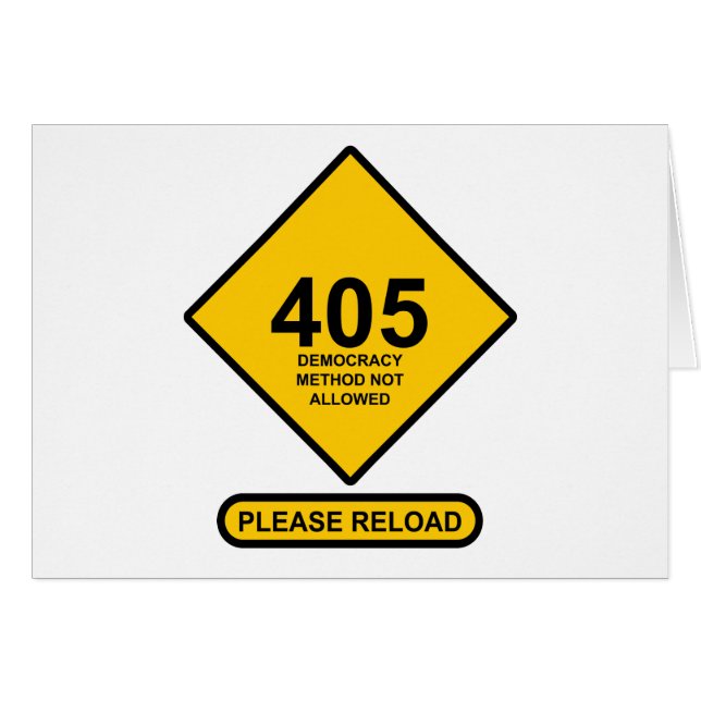 Erreur 405 : Méthode Démocratique Non Autorisée (Devant horizontal)