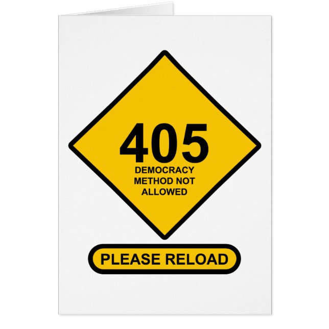 Erreur 405 : Méthode Démocratique Non Autorisée (Devant)