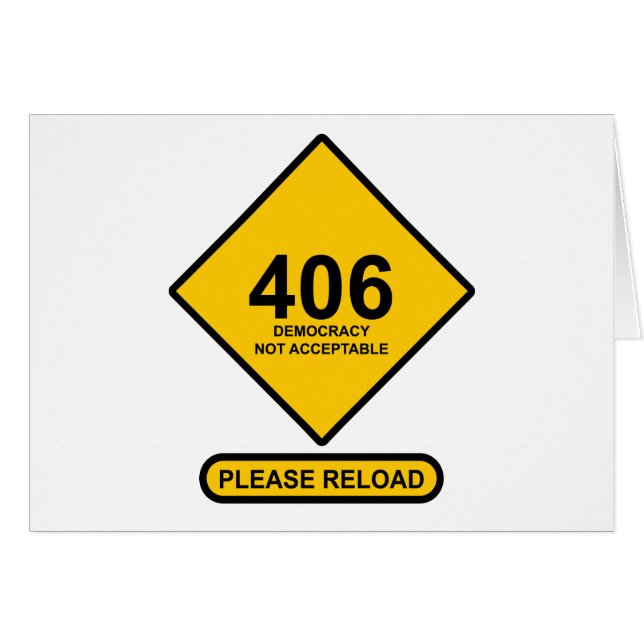 Erreur 406 : Démocratie non acceptable (Devant horizontal)