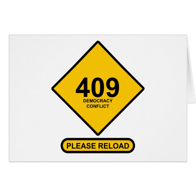 Erreur 409 : Conflit démocratique (Devant horizontal)