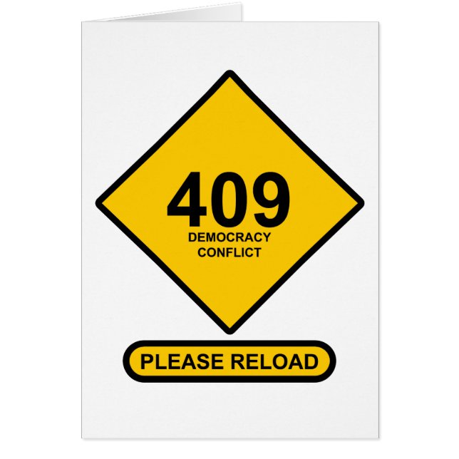 Erreur 409 : Conflit démocratique (Devant)