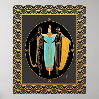 ERTE Art déco trois dames
