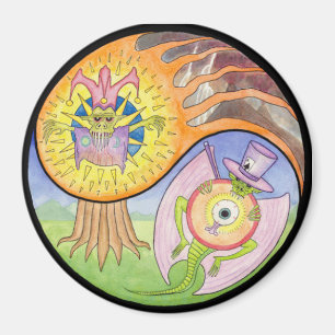 "Éruption" Mandala Magnet