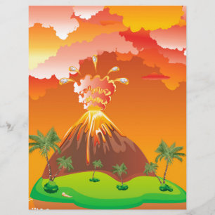 Éruption volcanique du dessin animé 2