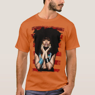 Erykah Badu Style VintageBandes rouges TShirt