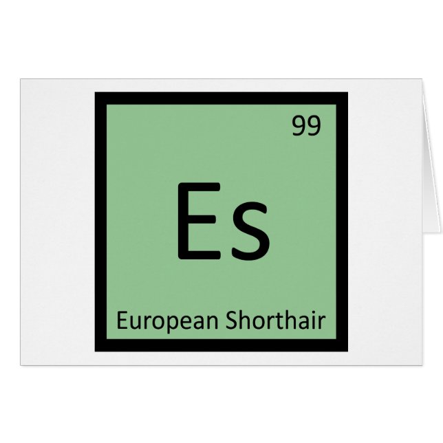 Es - Chat Européen à Poil Court Élément Chimique (Devant horizontal)