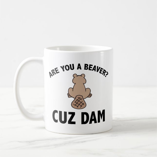 Es-Tu Un Castor ? Cuz Dam Coffee Mug (Gauche)