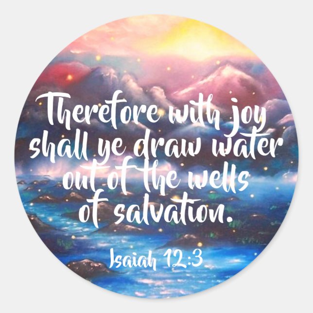 Ésaïe 12:3 | Stickers Écritures chrétiennes (Devant)