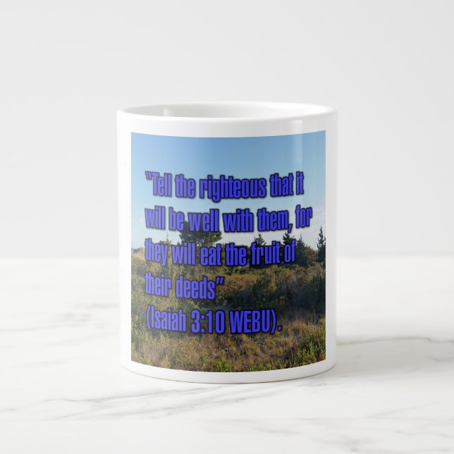 Ésaïe 3:10 WEBU Mug (Devant)
