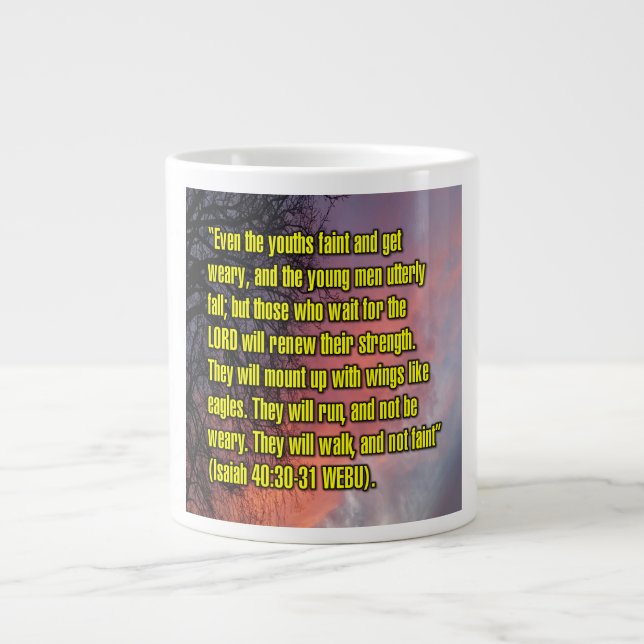 Ésaïe 40:30-31 WEBU Mug (Devant)