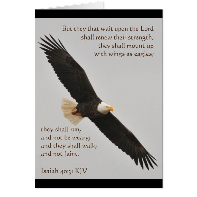 Ésaïe 40:31 Mais ceux qui attendent sur le Seigneu (Devant)