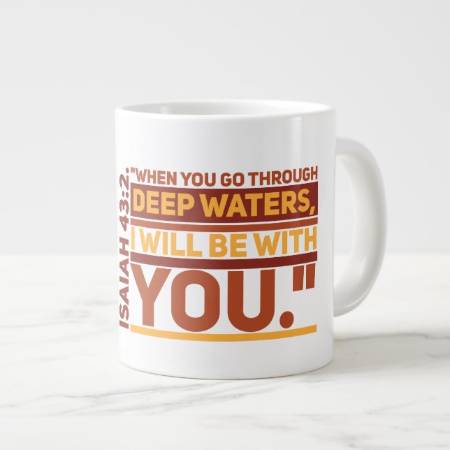 Ésaïe 43:2 Mug Jumbo (Devant droit)