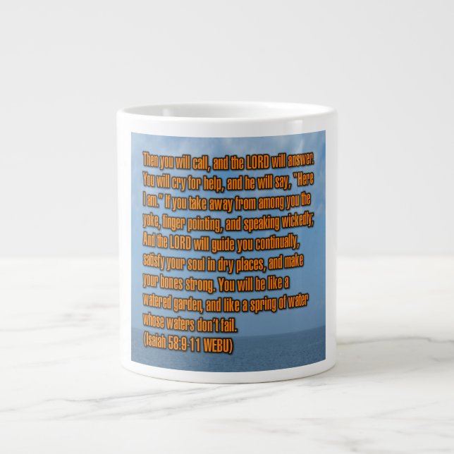 Ésaïe 58:9-11 WEBU Mug (Devant)