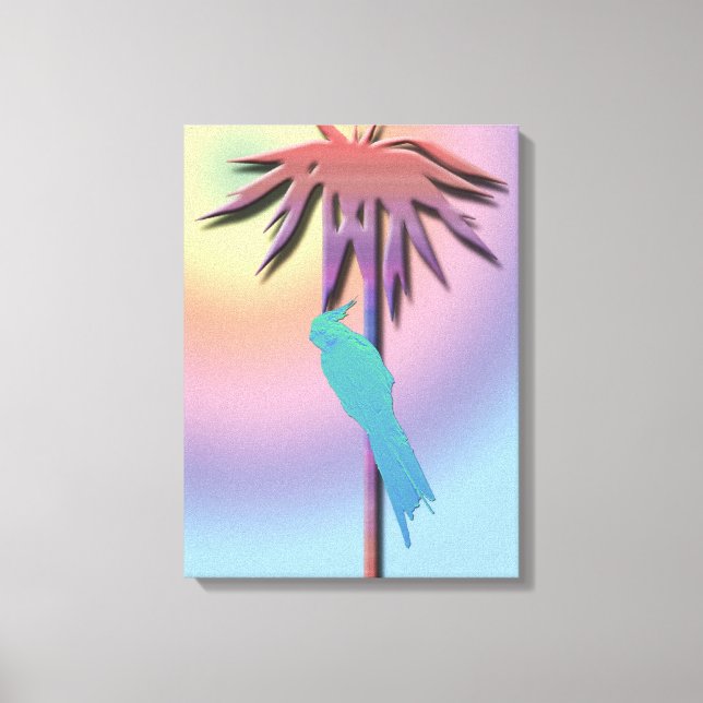 Escalade Cockatiel Palm Tree Canvas Impression (Recto)