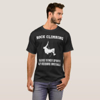 Escalade de roche puisque l'autre T-shirt de