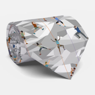 Escalade rocheuse en Cravate gris