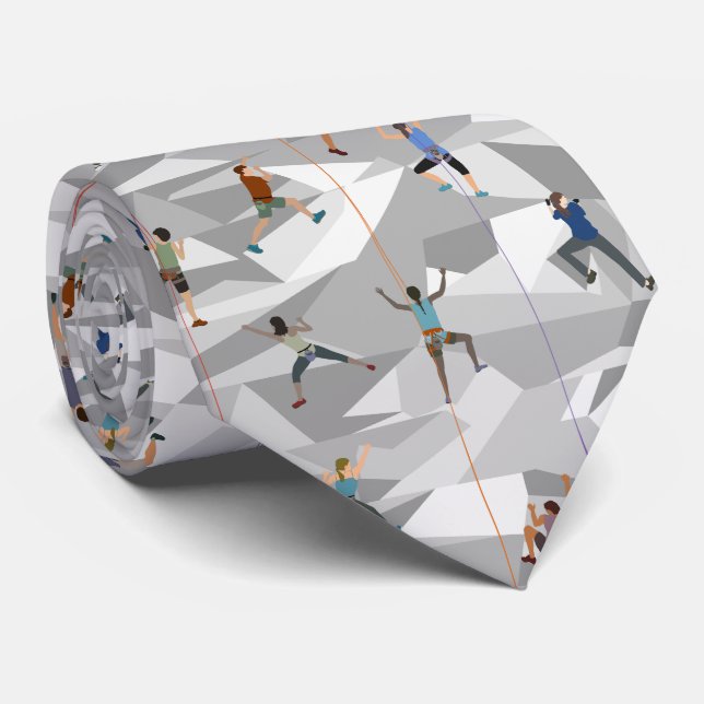 Escalade rocheuse en Cravate gris (Roulé)