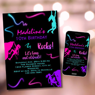 Escalade rock Invitation anniversaire Escalade int