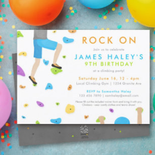 Friendly Fox Invitation escalade, 12 cartes d'invitation pour anniversaire,  fête de Boulder, anniversaire d'enfant