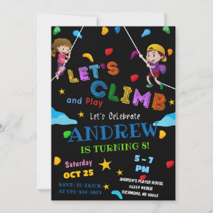 Escalade Rock personnelle Invitation fête d'annive