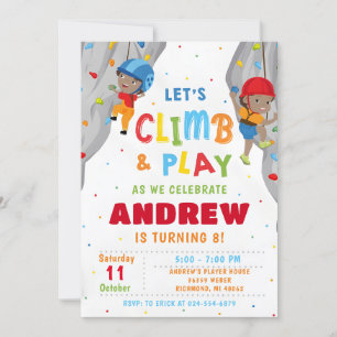 Escalade Rock personnelle Invitation fête d'annive