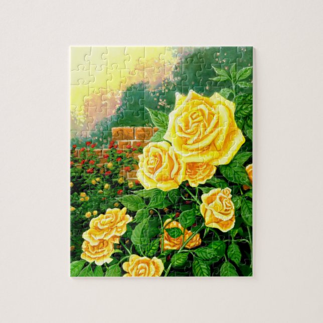 Escalade Roses Jaunes Puzzle (Vertical)