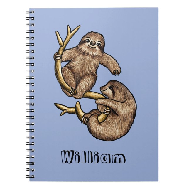 Escalade Sloth Carnet personnalisé (Devant)