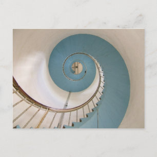 Escalier Spiral de la carte postale du phare Lyngv