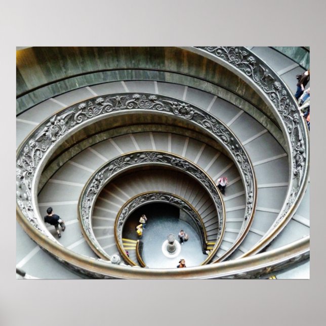 Escalier Spiral, Musée du Vatican, Poster (Devant)
