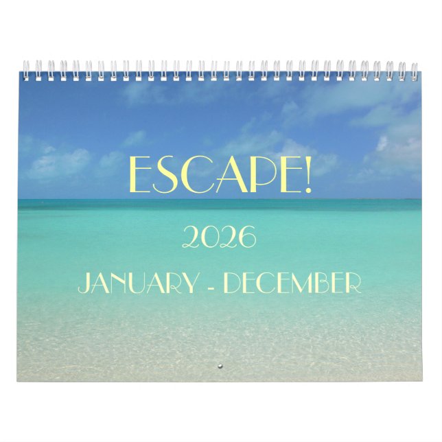 "ESCAPE" CALENDRIER 2026/ SKY/SEA/SUN CALENDRIER (Protection)