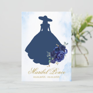 Escaramuza quinceanera invitation en espagnol