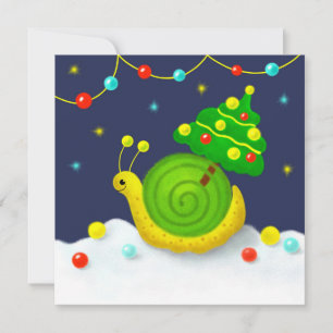 Escargot avec arbre de Noël