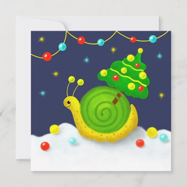 Escargot avec arbre de Noël (Devant)