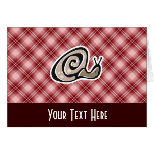 Escargot rouge de plaid