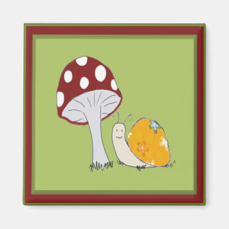 Escargot souriant par un aimant de tabouret
