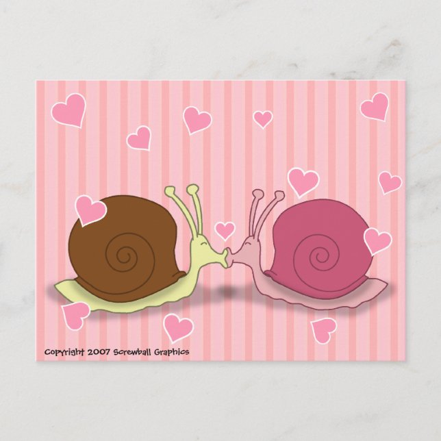 Escargots en amour Carte postale (Devant)