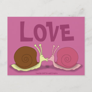 Escargots en amour Carte postale