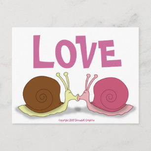Escargots en amour Carte postale