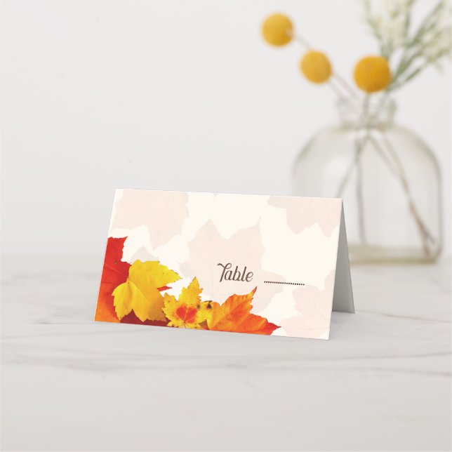 Escort de siège d'automne ou Cartes de place Feuil (Devant)