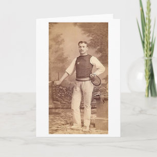 Escrimeur masculin vintage ! Carte de note de