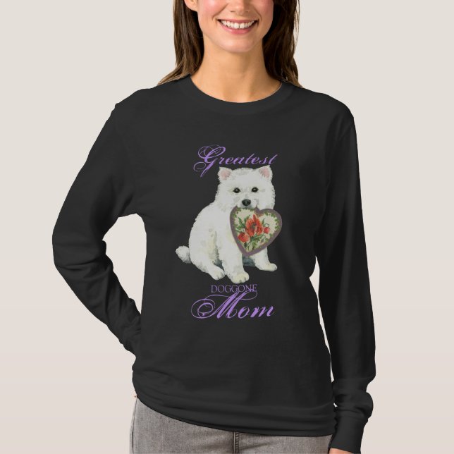 Eskie Heart Maman T-shirt long manches (Devant)