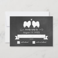 Eskie Silhouettes Mariage Réponse RSVP