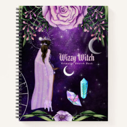 Esotérique Cahier de bord Grimoire violet