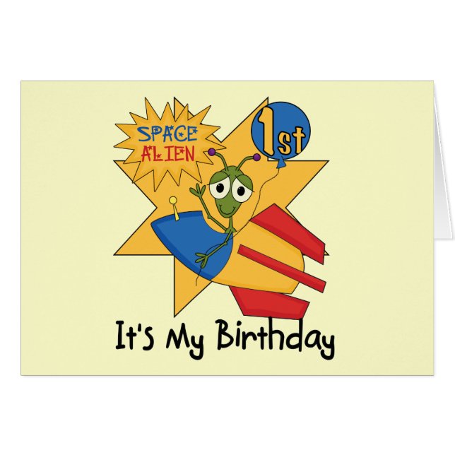 Espace Alien 1er Anniversaire Tshirts et cadeaux (Devant horizontal)