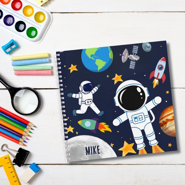 Espace amusant Astronaute Planète, art de cahier d (Créateur téléchargé)