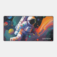 Espace astronaute moderne coloré Nom personnalisé